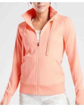 Athleta, triumph Beach Peach Zip-Up Women's hoodie L